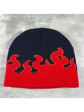 Vintage Y2K Flames Beanie